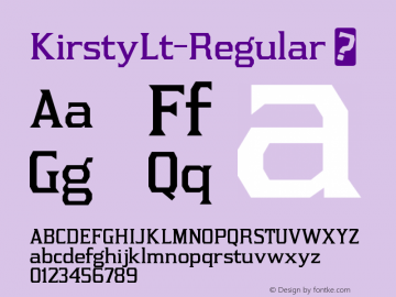 ☞KirstyLt-Regular Version 5.000; ttfautohint (v1.5);com.myfonts.easy.typodermic.kirsty.light.wfkit2.version.5Cc1图片样张