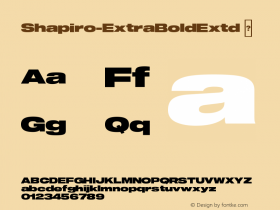 ☞Shapiro ExtraBold Extd Version 3.000;com.myfonts.easy.ogj-typedesign.shapiro.extrabold-extd.wfkit2.version.5Cg2图片样张