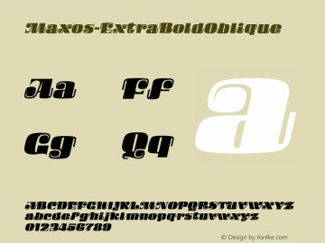 ☞Maxos-ExtraBoldOblique 001.000; ttfautohint (v1.5);com.myfonts.easy.mysterylab.maxos.extra-bold-oblique.wfkit2.version.5D58图片样张