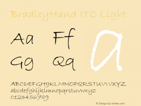 BradleyHand ITC Light Version 001.001图片样张