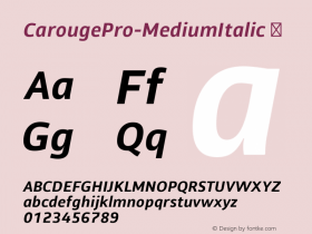 ☞CarougePro-MediumItalic Version 1.000;com.myfonts.easy.andre-simard.carouge-pro.medium-italic.wfkit2.version.5D5X图片样张