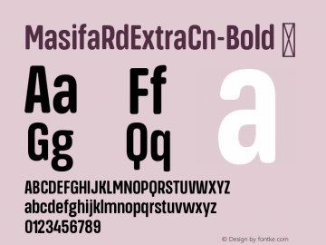 ☞MasifaRdExtraCn-Bold Version 1.001; ttfautohint (v1.5);com.myfonts.easy.hurufatfont-type-foundry.masifa-rounded.extra-condensed-bold.wfkit2.version.5Dym图片样张