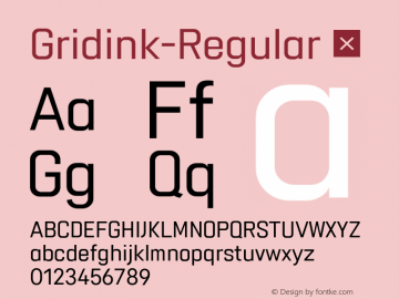 ☞Gridink Regular 1.003;com.myfonts.easy.ckhans-fonts.gridink.regular.wfkit2.version.5Kf3图片样张