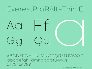 ☞EverestProRAlt-Thin Version 1.000;com.myfonts.easy.nicolass-fonts.everest-pro.ralt-thin.wfkit2.version.5DLT图片样张