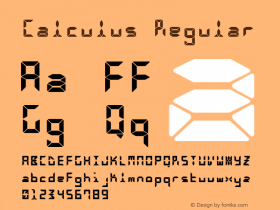 Calculus Regular Version 001.000 Font Sample