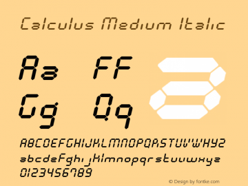 Calculus Medium Italic Version 001.000图片样张