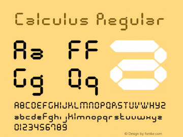 Calculus Regular Version 001.000图片样张