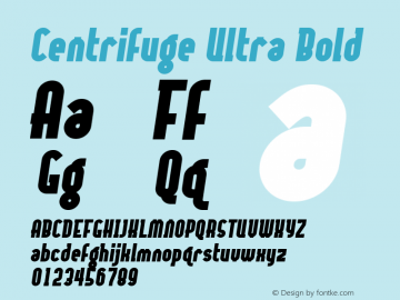 Centrifuge Ultra Bold Version 001.000 Font Sample