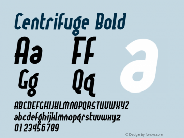 Centrifuge Bold Version 001.000 Font Sample