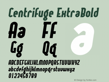 Centrifuge ExtraBold Version 001.000 Font Sample