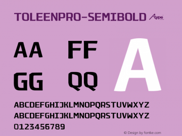 ☞ToleenPro SemiBold Version 1.000;hotconv 1.0.109;makeotfexe 2.5.65596;com.myfonts.easy.atype.toleen-pro.semi-bold.wfkit2.version.5EFL图片样张