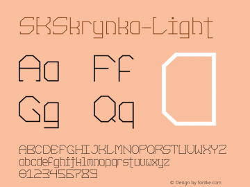 ☞SK Skrynka Light Version 1.000; ttfautohint (v1.5);com.myfonts.easy.shriftovik.sk-skrynka.light.wfkit2.version.5EVF图片样张