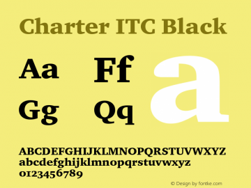 Charter ITC Black Version 001.005图片样张