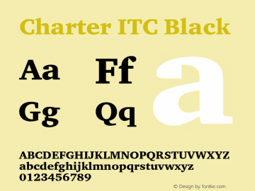 Charter ITC Black Version 001.005图片样张