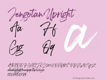 ☞JengotanUpright Version 1.000;com.myfonts.easy.mawns.jengotan.upright.wfkit2.version.5Gpr图片样张