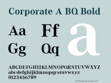 Corporate A BQ Bold Version 001.000图片样张
