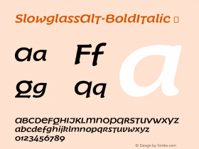 ☞SlowglassAlt-BoldItalic Version 2.004;com.myfonts.easy.adam-jagosz.slowglass.alt-bold-italic.wfkit2.version.5HR7图片样张