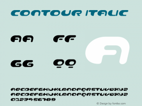 Contour Italic 001.000 Font Sample