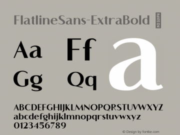 ☞Flatline Sans ExtraBold Version 2.000;FEAKit 1.0;com.myfonts.easy.upup-creative.flatline.extra-bold.wfkit2.version.5Hmh图片样张