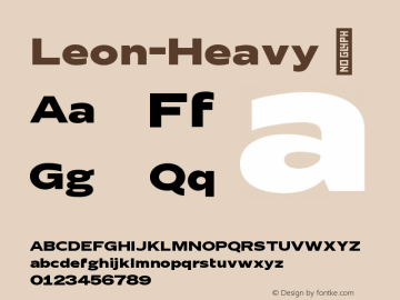 ☞Leon Heavy Version 1.000;hotconv 1.0.109;makeotfexe 2.5.65596; ttfautohint (v1.5);com.myfonts.easy.hafontia.leon.heavy.wfkit2.version.5HnE图片样张