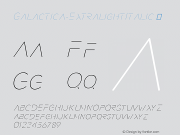 ☞Galactica ExtralightItalic Version 001.000 ;com.myfonts.easy.melonaqua.galactica.extralight-italic.wfkit2.version.5HwX图片样张