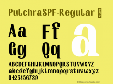 ☞Pulchra SPF Regular Version 1.000; ttfautohint (v1.5);com.myfonts.easy.s6-foundry.pulchra-spf.regular.wfkit2.version.5HGv图片样张