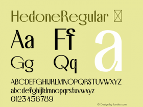 ☞Hedone Version 1.011;Fontself Maker 3.5.4;com.myfonts.easy.jehoo-creative.hedone.regular.wfkit2.version.5HPU图片样张