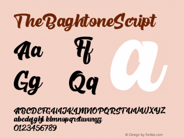 ☞The Baghtone Script Version 1.00;March 20, 2021;FontCreator 12.0.0.2539 64-bit;com.myfonts.easy.figuree-studio.the-baghtone-script.regular.wfkit2.version.5HSV图片样张