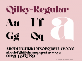 ☞Qilky Regular Version 1.000;com.myfonts.easy.khaiuns.qilky.serif.wfkit2.version.5J93图片样张