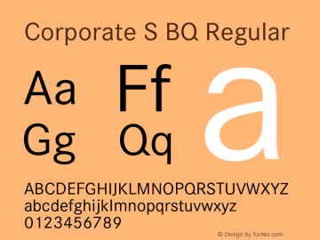 Corporate S BQ Regular 001.000图片样张