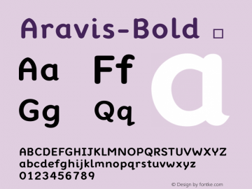 ☞Aravis Bold Version 24.005;com.myfonts.easy.aravis-fonts-com.aravis.bold.wfkit2.version.5Ktu图片样张