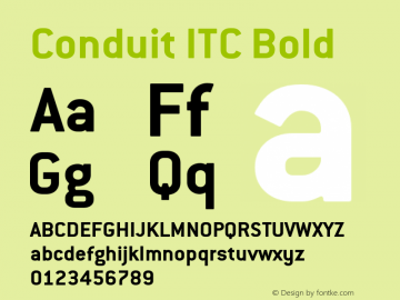 Conduit ITC Bold Version 1.100;PS 001.001;Core 1.0.38图片样张