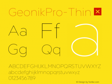 ☞Geonik Pro Thin 1.0; ttfautohint (v1.5);com.myfonts.easy.ckhans-fonts.geonik-pro.thin.wfkit2.version.5Jmt图片样张