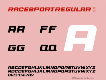 ☞Race Sport Version 1.002; ttfautohint (v1.5);com.myfonts.easy.collectype.race-sport.regular.wfkit2.version.5Mqv图片样张