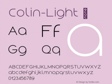 ☞Colin Light Version 1.000;com.myfonts.easy.tickbite-type.colin.light.wfkit2.version.5Jgm图片样张