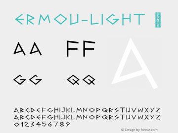 ☞Ermou Light Version 1.000;FEAKit 1.0; ttfautohint (v1.5);com.myfonts.easy.teknike.ermou.light.wfkit2.version.5Jp6图片样张