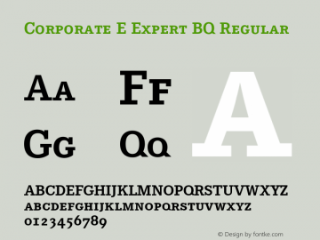 Corporate E Expert BQ Regular 001.000 Font Sample