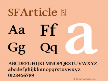 ☞SF Article Version 1.00;March 31, 2021;Sultan Maqtari;com.myfonts.easy.sultan-fonts.sf-article.regular.wfkit2.version.5Jne图片样张