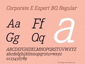 Corporate E Expert BQ Regular 001.000图片样张