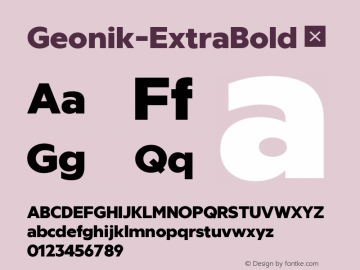 ☞Geonik ExtraBold 1.0;com.myfonts.easy.ckhans-fonts.geonik.extra-bold.wfkit2.version.5JBU图片样张