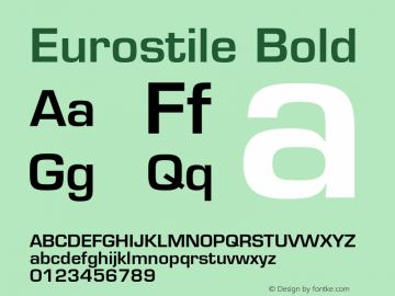 Eurostile Bold OTF 1.0;PS 001.002;Core 1.0.22 Font Sample