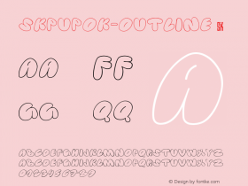 ☞SK Pupok Outline Version 1.000; ttfautohint (v1.5);com.myfonts.easy.shriftovik.sk-pupok.outline.wfkit2.version.5JZS图片样张