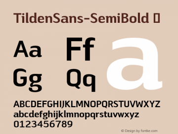 ☞Tilden Sans SemiBold Version 3.000;com.myfonts.easy.delve.tilden-sans.semibold.wfkit2.version.5Kyy图片样张