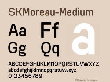 ☞SKMoreau-Medium Version 1.000;com.myfonts.easy.salih-kizilkaya.sk-moreau.medium.wfkit2.version.5KCY图片样张