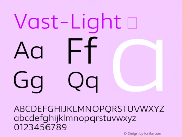 ☞Vast Light Version 1.000;com.myfonts.easy.paratype.vast.light.wfkit2.version.5KEn图片样张