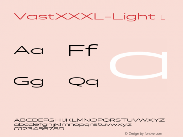 ☞Vast XXXL Light Version 1.000;com.myfonts.easy.paratype.vast.xxxl-light.wfkit2.version.5KF8图片样张
