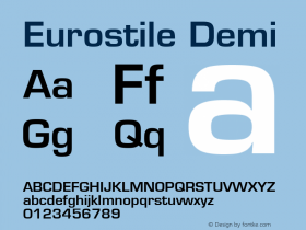 Eurostile Demi 001.001图片样张