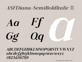 ☞ASFDiana-SemiBoldItalic Version 1.000;com.myfonts.easy.armtype.asf-diana.semi-bold-italic.wfkit2.version.5Lhg图片样张