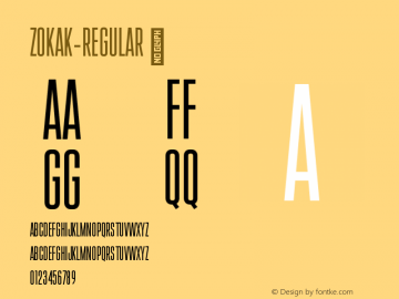 ☞Zokak Regular Version 1.000;hotconv 1.0.109;makeotfexe 2.5.65596; ttfautohint (v1.5);com.myfonts.easy.farahatdesign.zokak.regular.wfkit2.version.5LrC图片样张