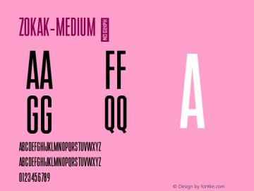 ☞Zokak Medium Version 1.000;hotconv 1.0.109;makeotfexe 2.5.65596; ttfautohint (v1.5);com.myfonts.easy.farahatdesign.zokak.medium.wfkit2.version.5LrD图片样张